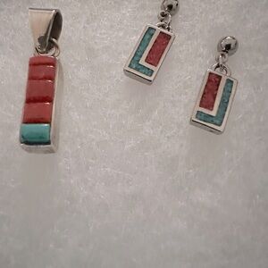 Earrings and matching charm